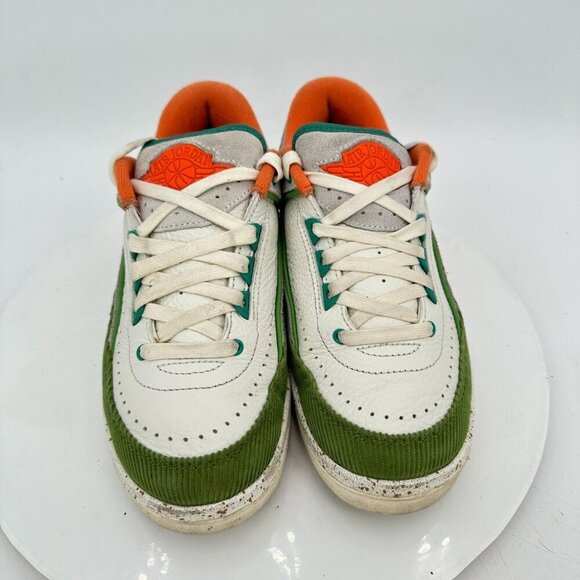 Nike Air Jordan 2 Low Women Size 6.5 DV6206-183 Titan Orange Chlorophyll Shoes - Picture 3 of 11